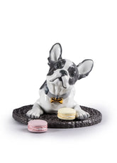 French Bulldog With Macarons Dog Figurine